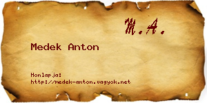 Medek Anton névjegykártya